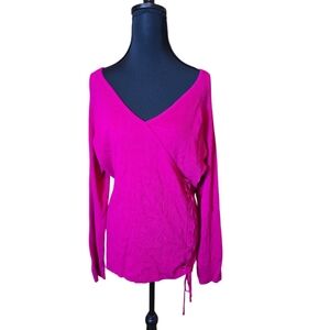 New York & Company Bold Pink Sweater XL
